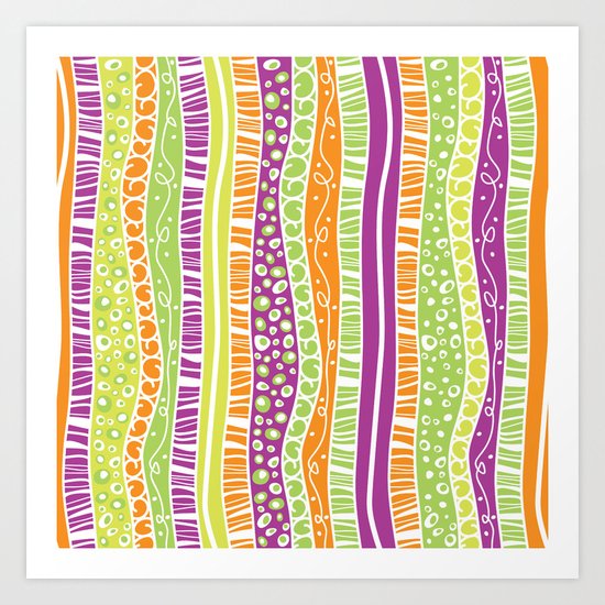Zany Stripes Art Print