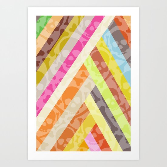 Skull Background Art Print