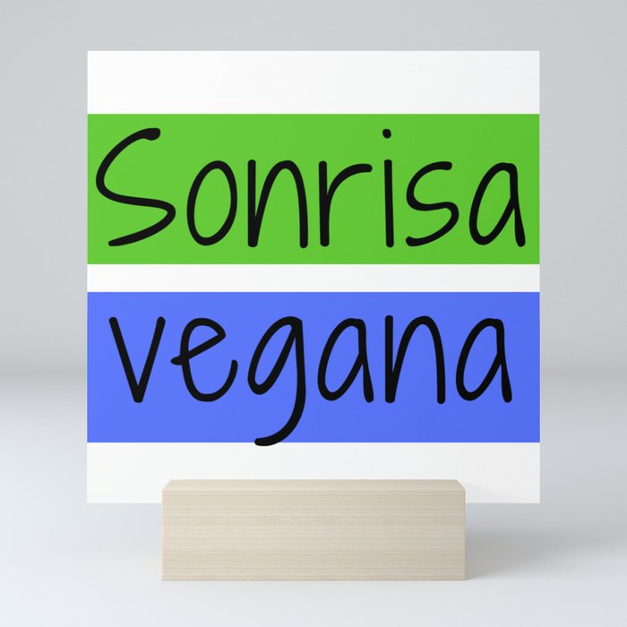 Sonrisa vegana | Vegan smile Mini Art Print