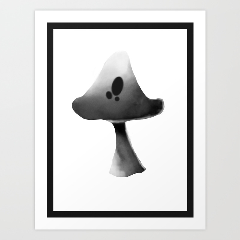 Black and White Mushroom #ArtofGaneneK #Illustration #Cartoon Art Print by Ganene the Cindeleon | Society6 Black and White Mushroom #ArtofGaneneK #Illustration #Cartoon Art Print by Ganene the Cindeleon | Society6