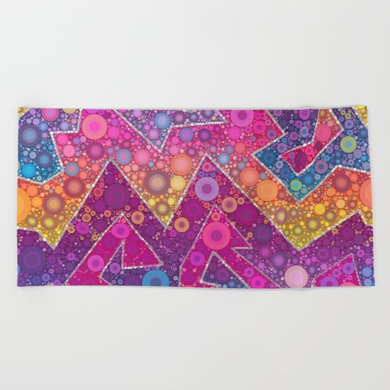 Rave Bubbles At Sunrise Beach Towel
