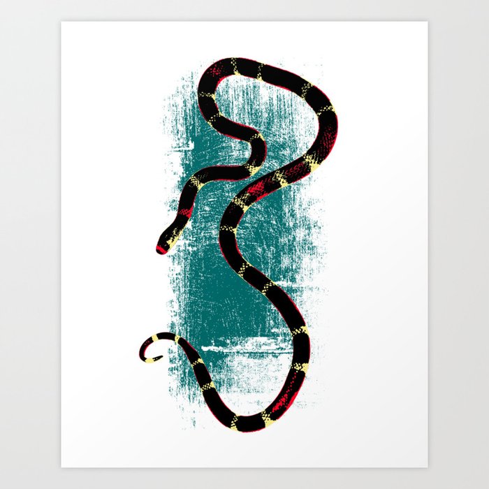Black mamba Snake gift. Poisonous reptiles lover. Perfect present for mom mother dad father friend h Art Print