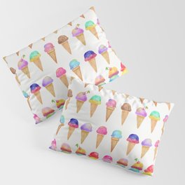 Summer Ice Cream Cones Pillow Sham