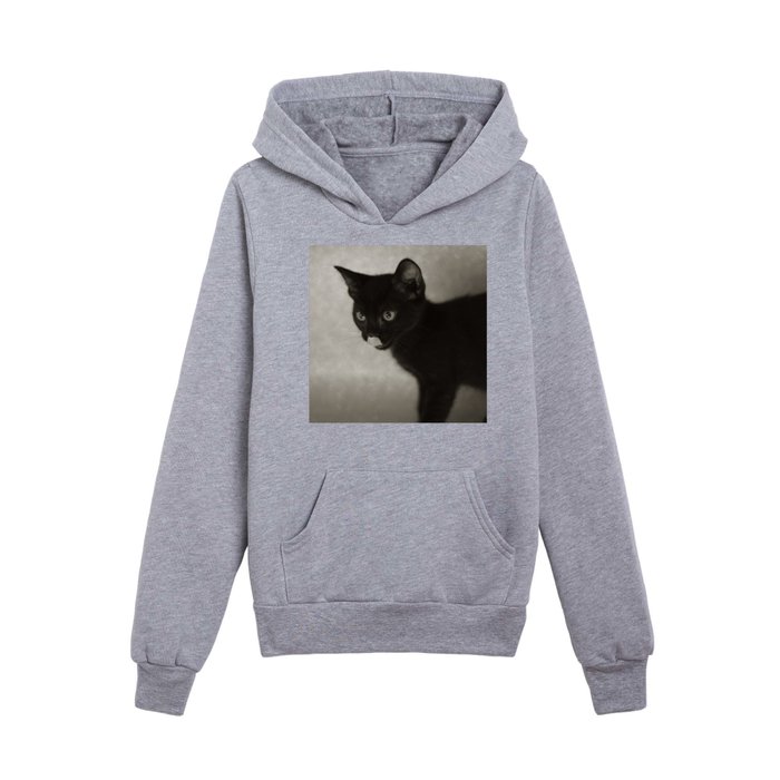 Black Cat Kids Pullover Hoodie