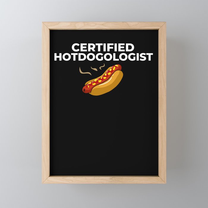 Hot Dog Chicago Style Bun Stand American Framed Mini Art Print