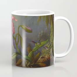 Two Hummingbirds with an Orchid, 1875 by Martin Johnson Heade Mug