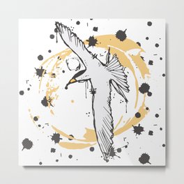 Flying fairy tern sketch Metal Print | Yellow And White, White Bird, Bird In Danger, Flying Bird, Abimal Drawing, Digital, Linespace 001, Ink Pen, Newzealand Bird, Animal Sketch 