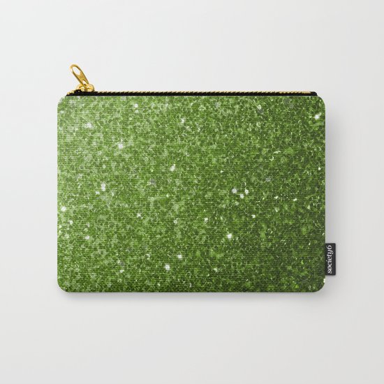 Beautiful Greenery Pantone glitter sparkles Carry-All Pouch
