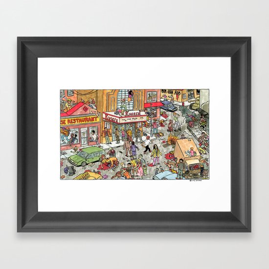 Zombies at The Riviera Framed Art Print
