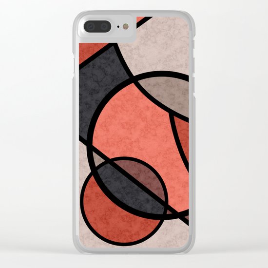 Full moon , abstract Clear iPhone Case