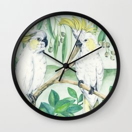 Saffron Cockatoo Wall Clock