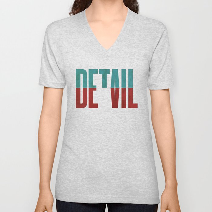 Devil in the detail. V Neck T Shirt