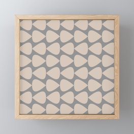 Plectrum Pattern in Putty and Gray Framed Mini Art Print