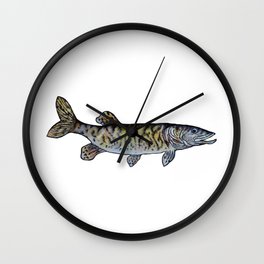 Musky Fish Wall Clock