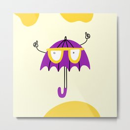 colorful funny umbrella Metal Print | Lmao, Sunglasses, Cool, Dope, Mother, Graphicdesign, Cute, Evil, Funny, Rain 