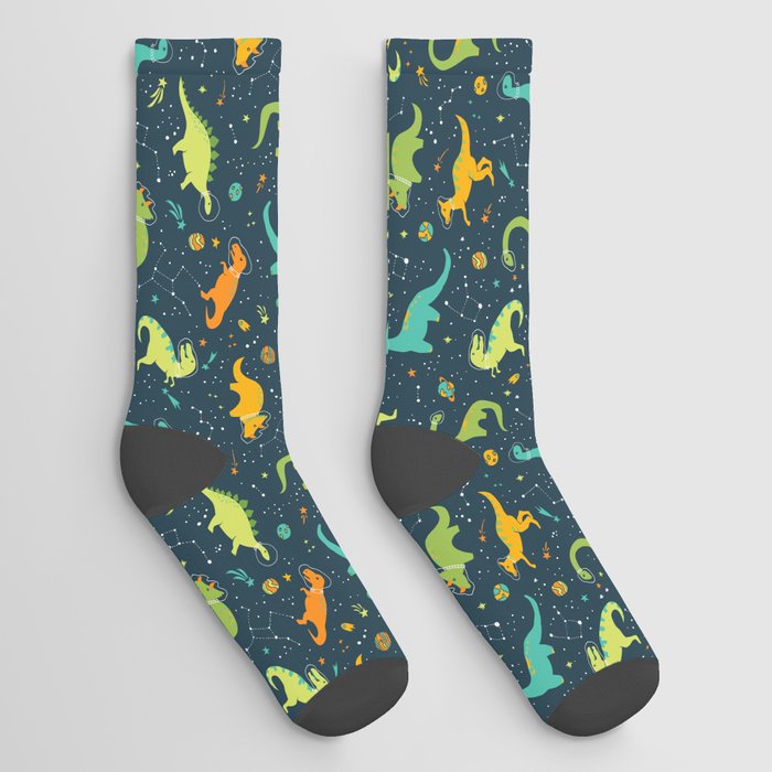 Dinosaur Space Adventure Socks