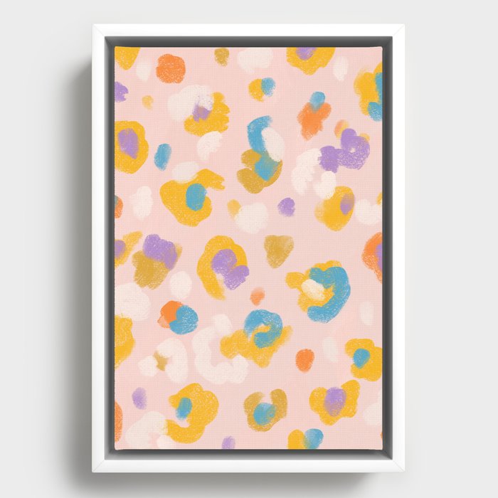 Spring Leopard Framed Canvas