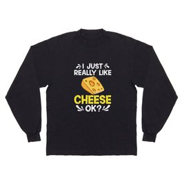 Cheese Board Sticks Vegan Funny Puns Long Sleeve T-shirt