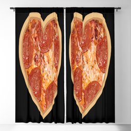Pepperoni Pizza Heart Blackout Curtain