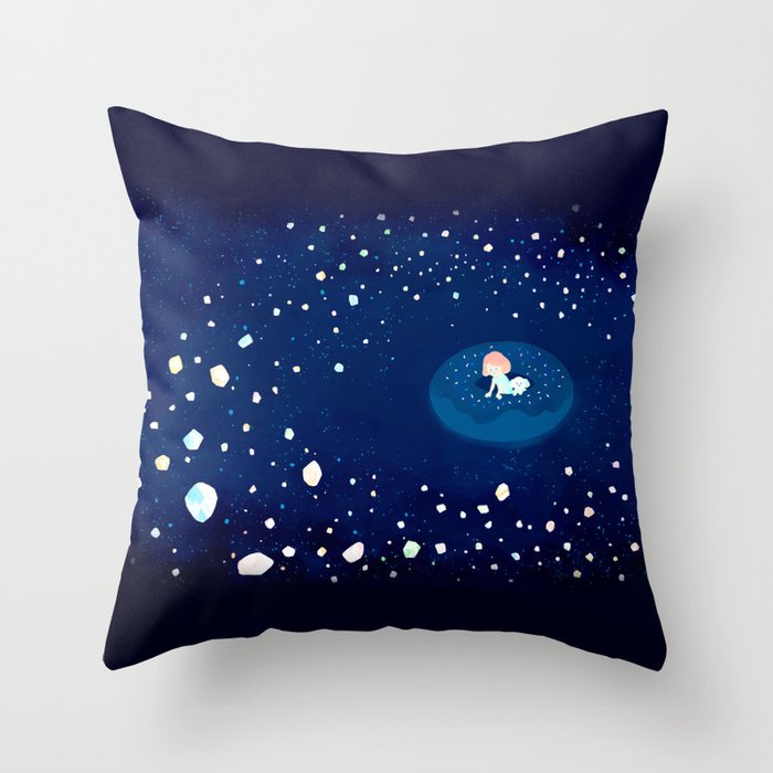 Cosmic Donuts Throw Pillow