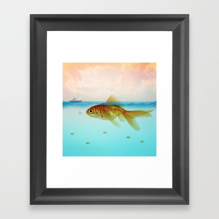 Drop me a line - Fishing for a Chat Framed Art Print