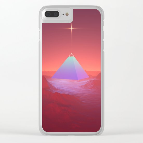 Blue Pyramid Clear iPhone Case