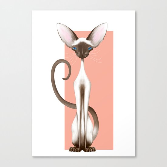 Siamese cat Canvas Print