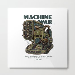 Steampunk Machine War Metal Print