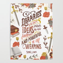 LIBRARIES WERE FULL OF IDEAS Poster