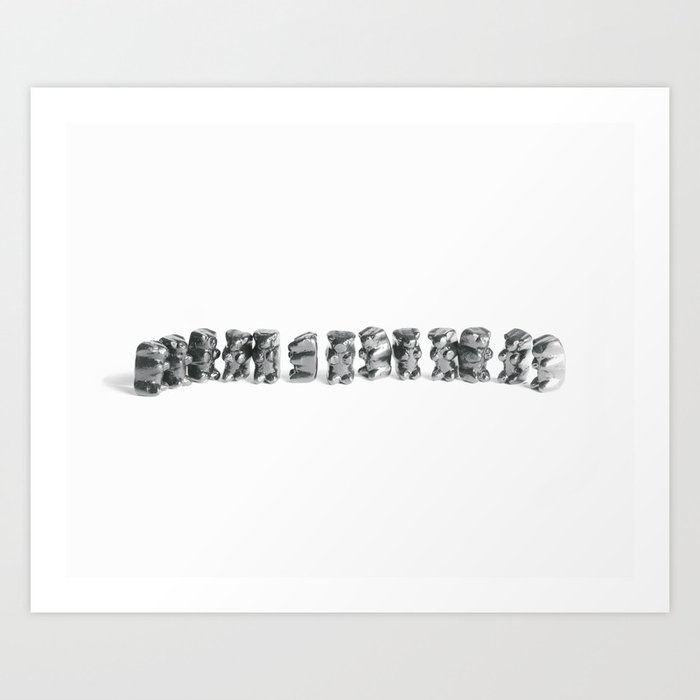 gummy bears Art Print by colormeblack | Society6