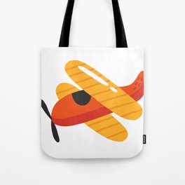 Red Yellow Plane Tote Bag