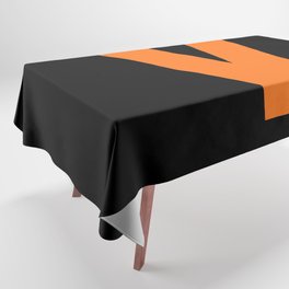 letter V (Orange & Black) Tablecloth