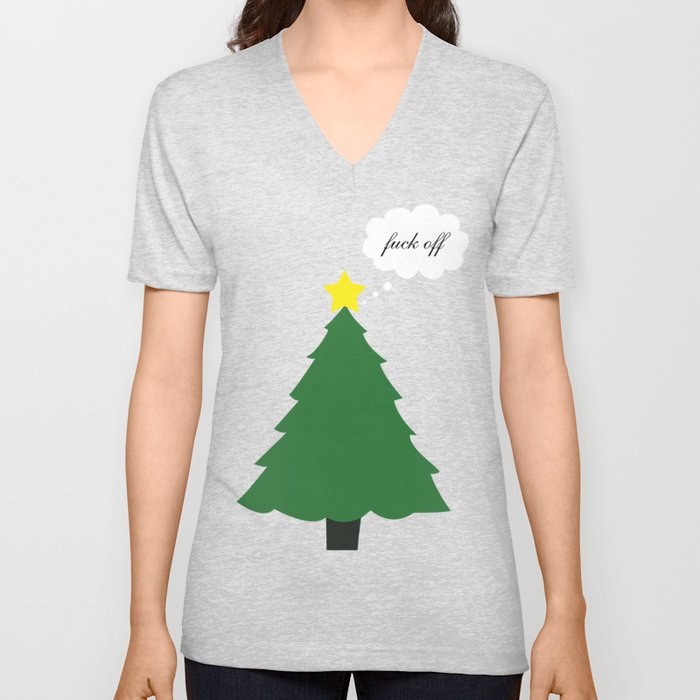 Fuck Off Christmas (Less Festive) V Neck T Shirt
