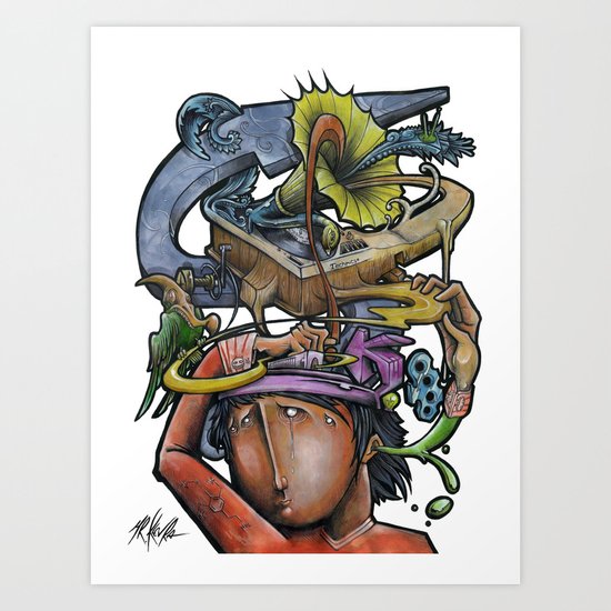 Crazy 4 Music - Mr.Klevra Art Print