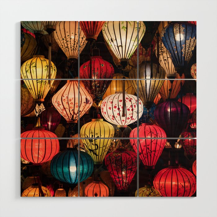 Lanterns of Hoi An, Vietnam IX Wood Wall Art