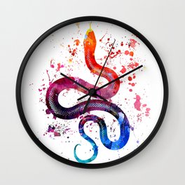 Snake Wall Clock | Snake, Coloredsnake, Fauna, Colorfulanimals, Abstract, Snakes, Abstractsnakes, Animal, Popart, Reptile 