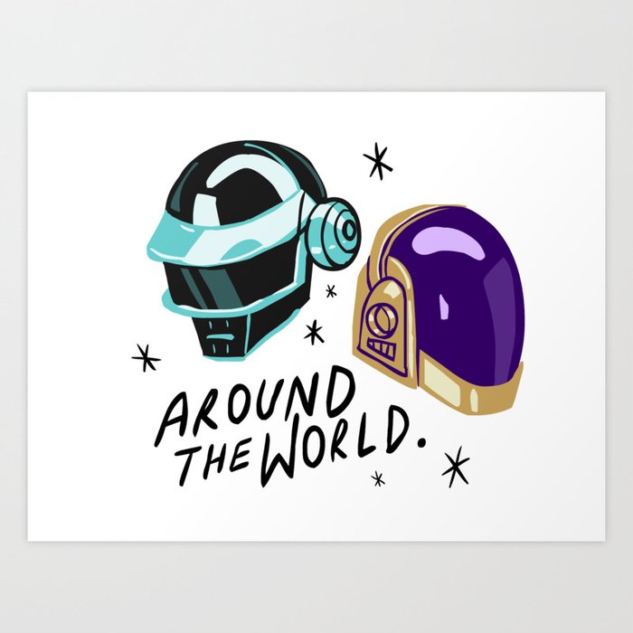 Daft Punk Art Print By Alisonofwolf Society6