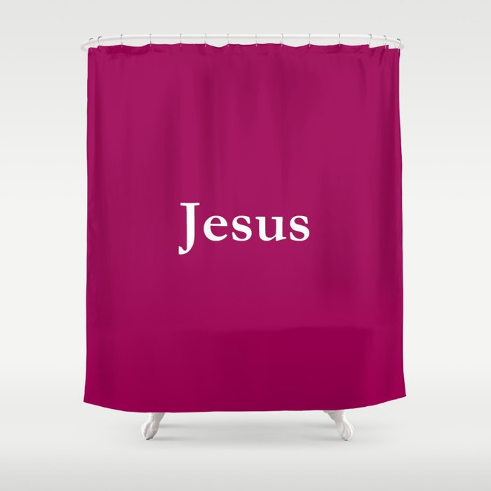 Jesus 7 purple Shower Curtain