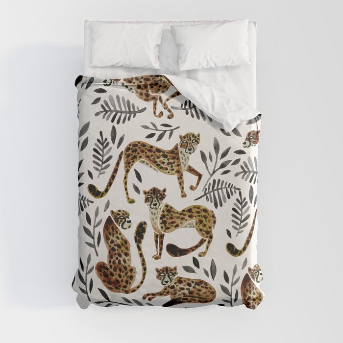 Cheetah Collection – Mocha & Black Palette Duvet Cover