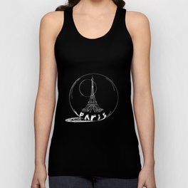 Paris city in a glass ball . Home decor, art prints Unisex Tank Top