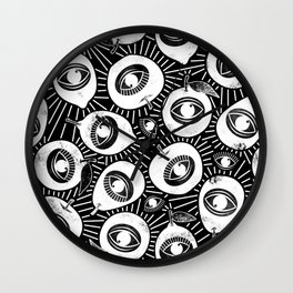 Surreal Fruit // Black & White Wall Clock