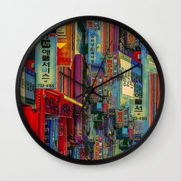 Colorful Metropolis Wall Clock