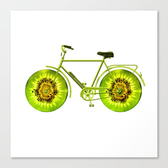 Kiwi Bike Canvas Print