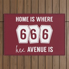 666 Hex Avenue Home - Purple Outdoor Rug