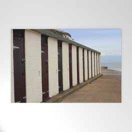 Beach huts by the sea Welcome Mat