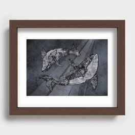 Undying Orcas - Midnight Recessed Framed Print