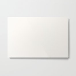 Creamy Off White Solid Color Pairs Farrow & Ball All White 2005 / Accent Shade / Hue All One Colour Metal Print | Solidcolor, Eggshell, Allwhite, Pastel, Neutral, Curated, White, Spring, Minimal, Graphicdesign 