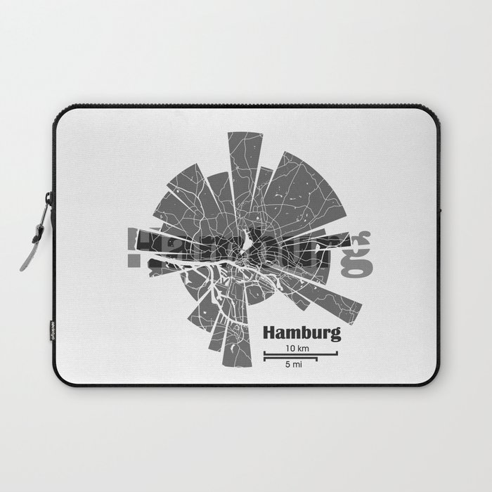 Hamburg Map Laptop Sleeve