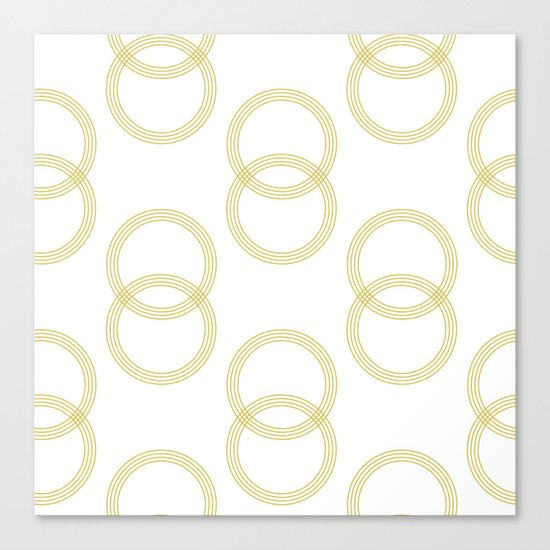Simply Infinity Link Mod Yellow and White Canvas Print