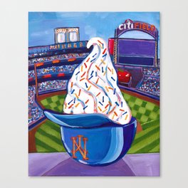 Mets Ice Cream Helmet Canvas Print